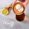 Crystalia Handmade Glass Coffee Mug with Cookie Tray